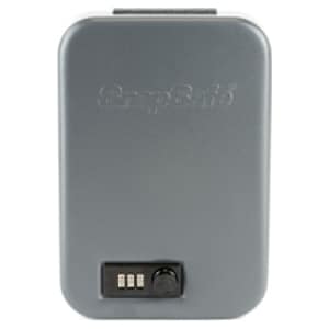 SnapSafe large black combination lock box with foam interior and 1500 lb security cable