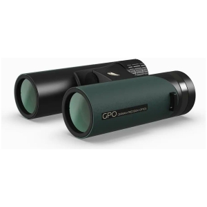 GPO Passion ED 10x32 Deep Green binoculars by German Precision Optics, compact waterproof design