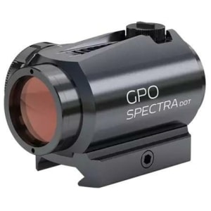 GPO SPECTRA Dot 1x red dot sight mounted on Picatinny rail