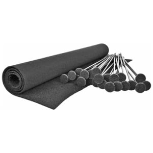 Gun Storage Solutions GSS Rifle Rod Kit 20-Pack black injection-molded plastic rods and shelf liner