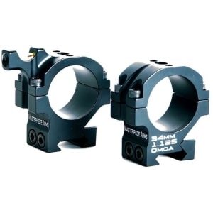 Masterpiece Arms BA Rings 35mm 1.25 inch Black set with built-in level