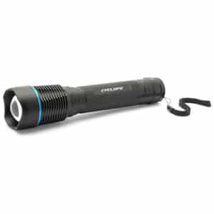 Cyclops Brontes 2K 2000 lumens black anodized flashlight with CREE LED and twist focus