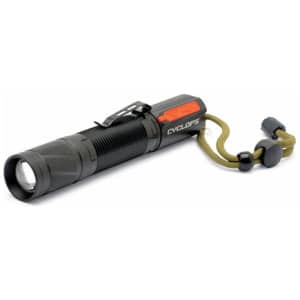 Cyclops FX1200 pocket flashlight black 210/1200 lumens with rechargeable 18650 battery