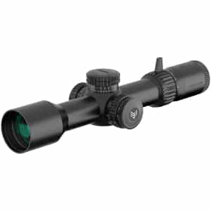 Swampfox Warhawk 5-25x56mm FFP riflescope with Sharpshooter MIL reticle, black finish