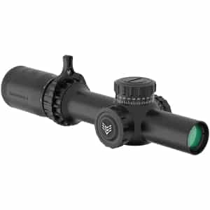 Swampfox Tomahawk II 1-4x24mm LPVO, black finish, illuminated green BDC reticle