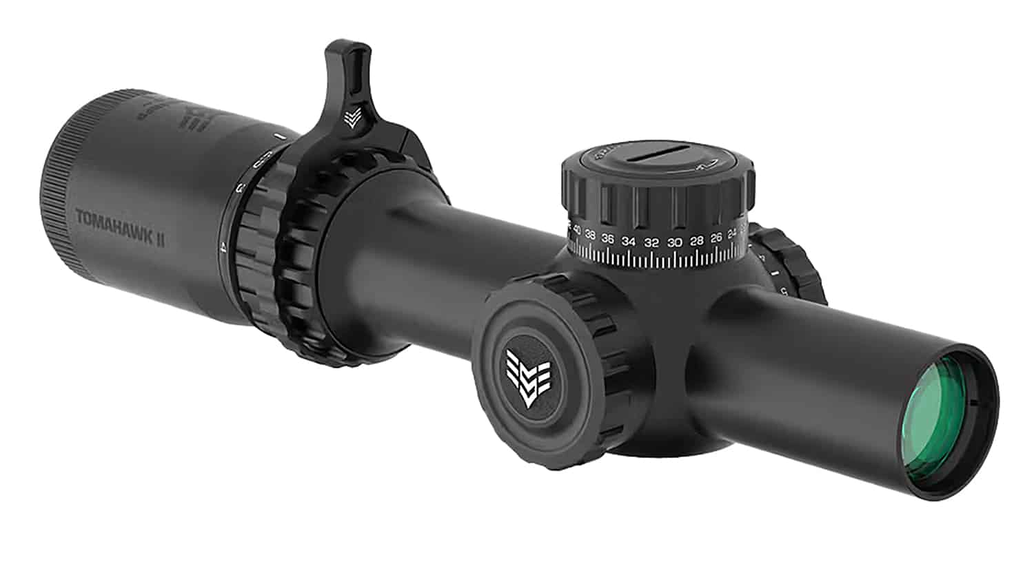 Swampfox Tomahawk II 1-6x24 scope 30mm tube illuminated BDC red reticle black
