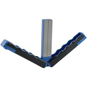 AccuSharp 051C Paddle Sharpener Folding Diamond Sharpener Black/Blue Overmolded Rubber Handle