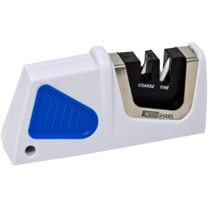 AccuSharp 080C Pull-Through Sharpener Fine Diamond Tungsten Carbine Sharpener Plastic Handle Blue/White