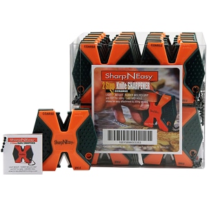 AccuSharp 335CD SharpNEasy 2-Step Sharpener Hand Held Fine/Coarse Ceramic Stone Sharpener Black/Orange Plastic 24