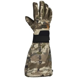 Browning Decoy Glove Auric Camo, size M — waterproof gauntlet with leather palm