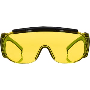 Allen fit-over shooting glasses with yellow lenses and gray frame