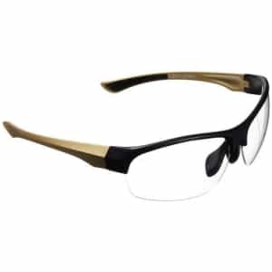 Girls With Guns Devotee safety glasses gold metal frame clear lens