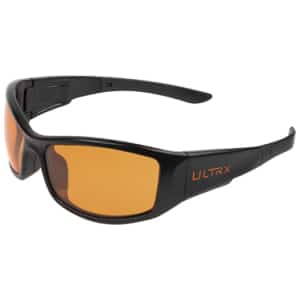 Allen ULTRX Sync safety glasses amber lens black frame