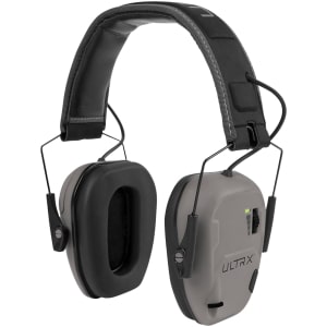 Allen ULTRX Bionic electronic earmuff in cement gray with 22 dB NRR