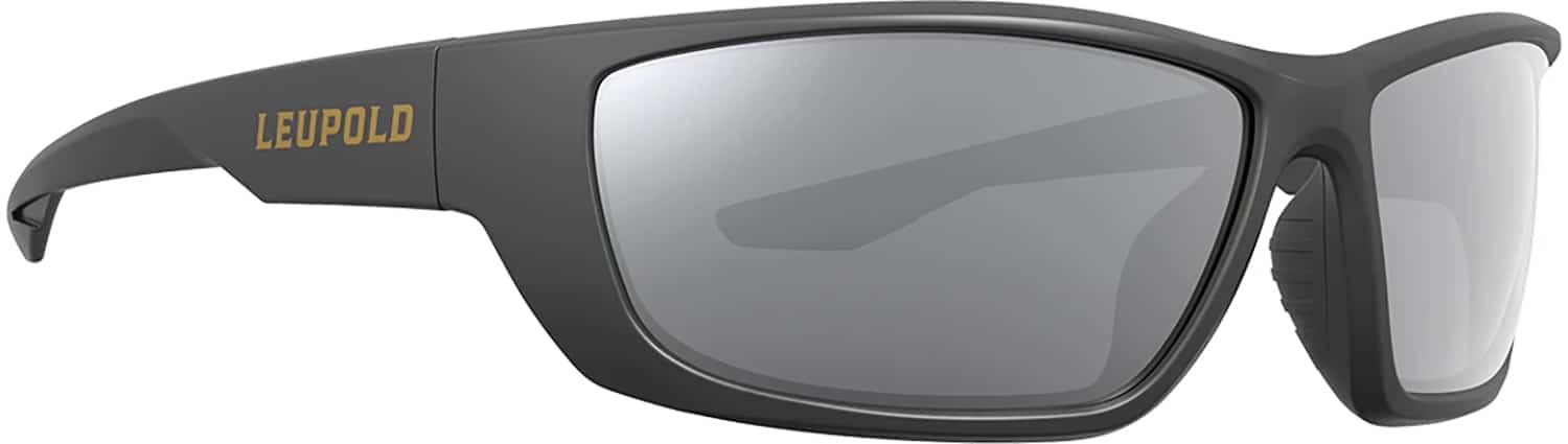 Leupold Cheyenne performance eyewear Shadow Gray Flash polycarbonate lens matte black wraparound frame