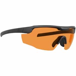 Leupold Sentinel sunglasses matte black frame with orange Laser-Safe lens