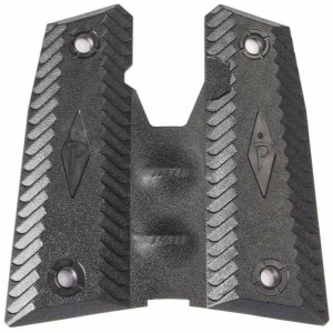 Pachmayr Diamond Pro 1911 black rubber grip with low-profile finger grooves