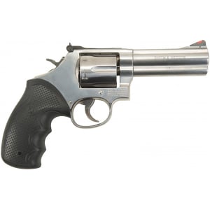 Pachmayr Diamond Pro black rubber revolver grip with diamond checkering and finger grooves for S&W J-Frame