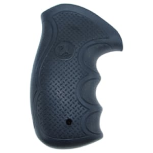 Pachmayr Diamond Pro black rubber revolver grip for S&W K and L frame round butt