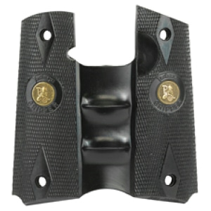 Pachmayr Signature black rubber pistol grip with finger grooves for Colt 1911