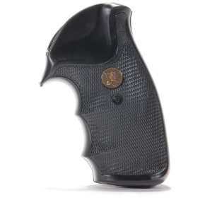 Pachmayr Gripper black rubber revolver grip for Ruger Super Blackhawk with square trigger guard