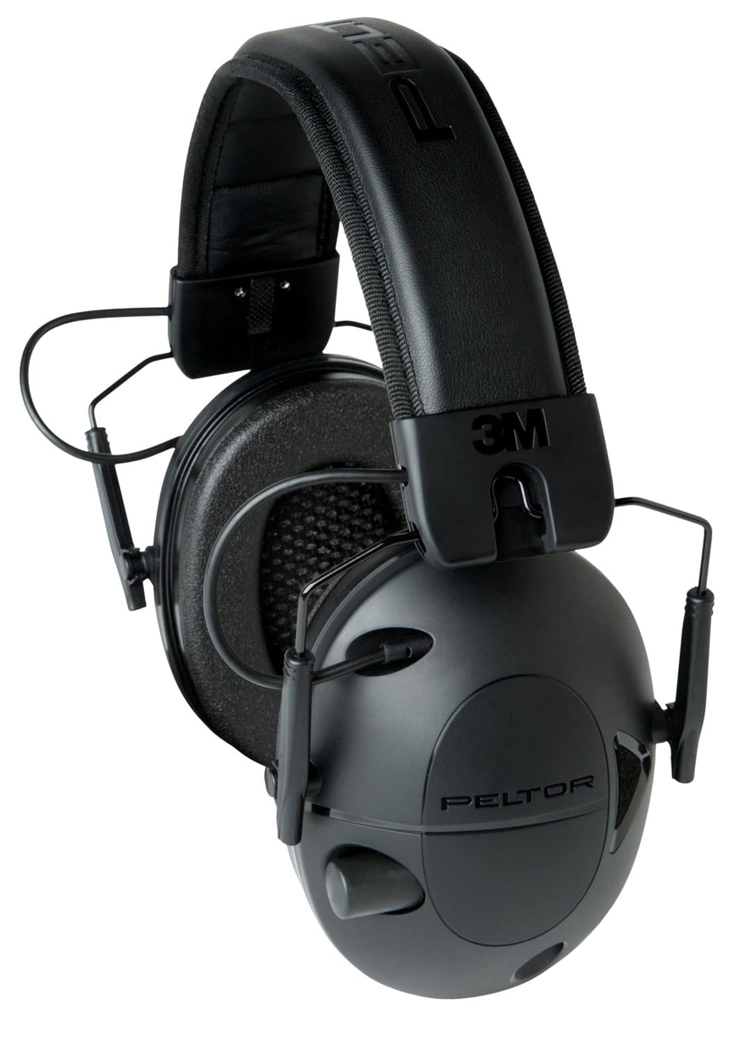 3M Peltor Tactical 100 electronic earmuffs in black, 22 dB NRR, over-the-head
