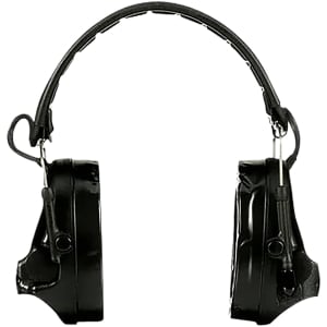 3M Peltor SwatTac V hearing defender headset, black, over-the-head, 23 dB NRR