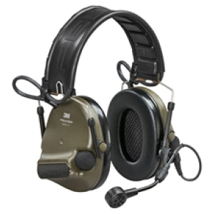 3M Peltor ComTac VI Defender Olive Drab electronic earmuff with boom mic