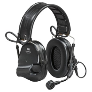 3M Peltor ComTac VI Defender electronic earmuff in black with boom mic