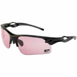 Smith & Wesson M&P Harrier half-frame shooting glasses with interchangeable lenses and zippered case