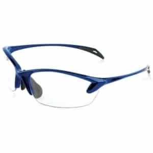 Smith & Wesson Colonel women's half-frame shooting glasses, blue frame with clear lens