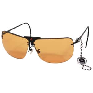 Radians RSG-3 interchangeable lens shooting glasses in black with amber, clear, and orange lenses
