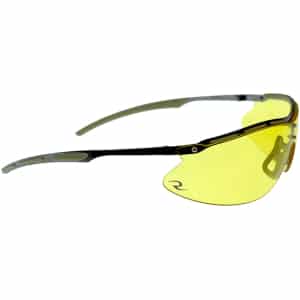Radians CSB1014CS Bravo safety glasses with amber single lens and metal frame
