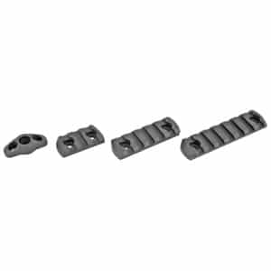 San Tan Tactical M-LOK 4 Piece Accessory Kit, matte black, includes 3-, 5-, and 7-slot rail sections and removable QD sling s