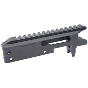 Black Rain Ordnance BRO-22 billet receiver anodized black showing integral Picatinny rail