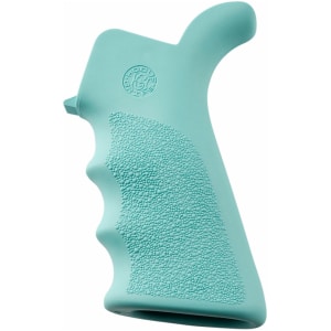 Hogue 13024 Aqua Blue OverMolded beavertail grip with Cobblestone texture for AR-15