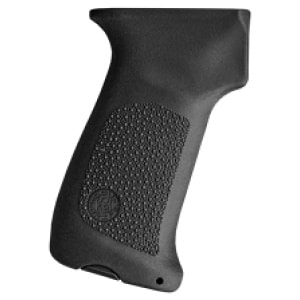 Hogue 74030 black overmolded pistol grip for AK-47/AK-74 with Cobblestone texture and storage door
