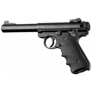Hogue 79000 black rubber pistol grip with finger grooves for Ruger Mark IV