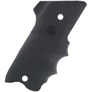 Hogue 82060 black rubber grips with finger grooves and right-hand thumb rest for Ruger MK II/III