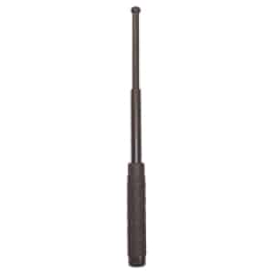 PS Products 16-inch expandable baton with textured rubber handle and nylon holster, black