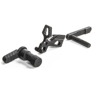 Battle Arms Development BAD-LPK-PK3 Enhanced Lower Parts Kit in investment cast black, steel matte finish