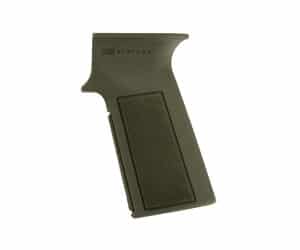 B5 Systems AK P-Grip in Olive Drab Green, angled view