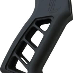 Timber Creek Enforcer AR pistol grip in Black Cerakote, aluminum skeletonized design