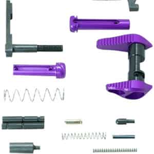 Timber Creek Outdoors ARLPKPPA lower parts kit in purple anodized aluminum for AR-15