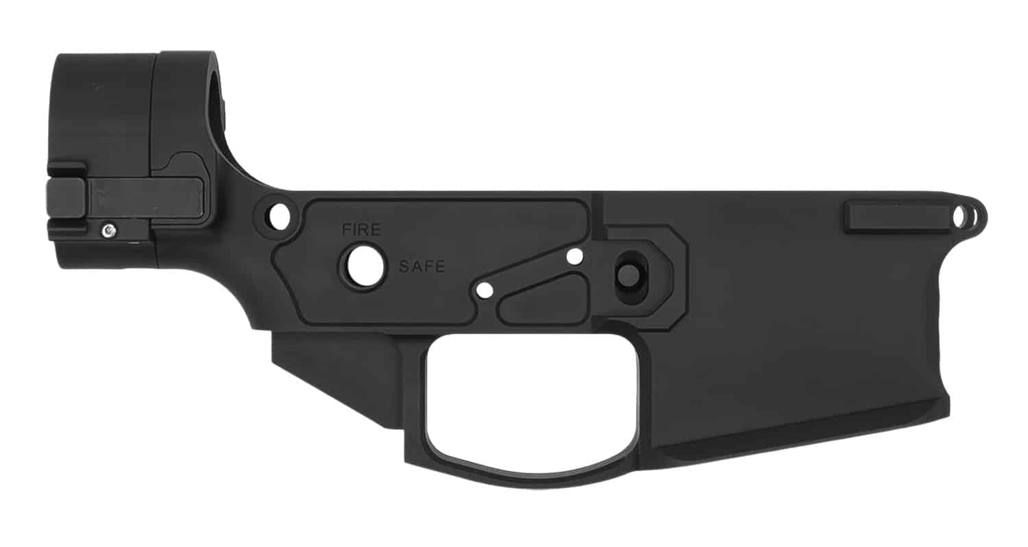 Shield Arms SA-15 stripped billet lower receiver black anodized folding adapter