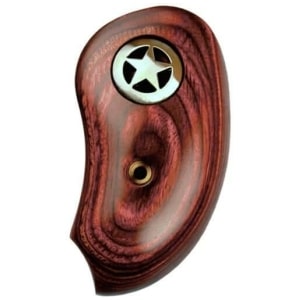 Bond Arms extended rosewood grips with silver star design