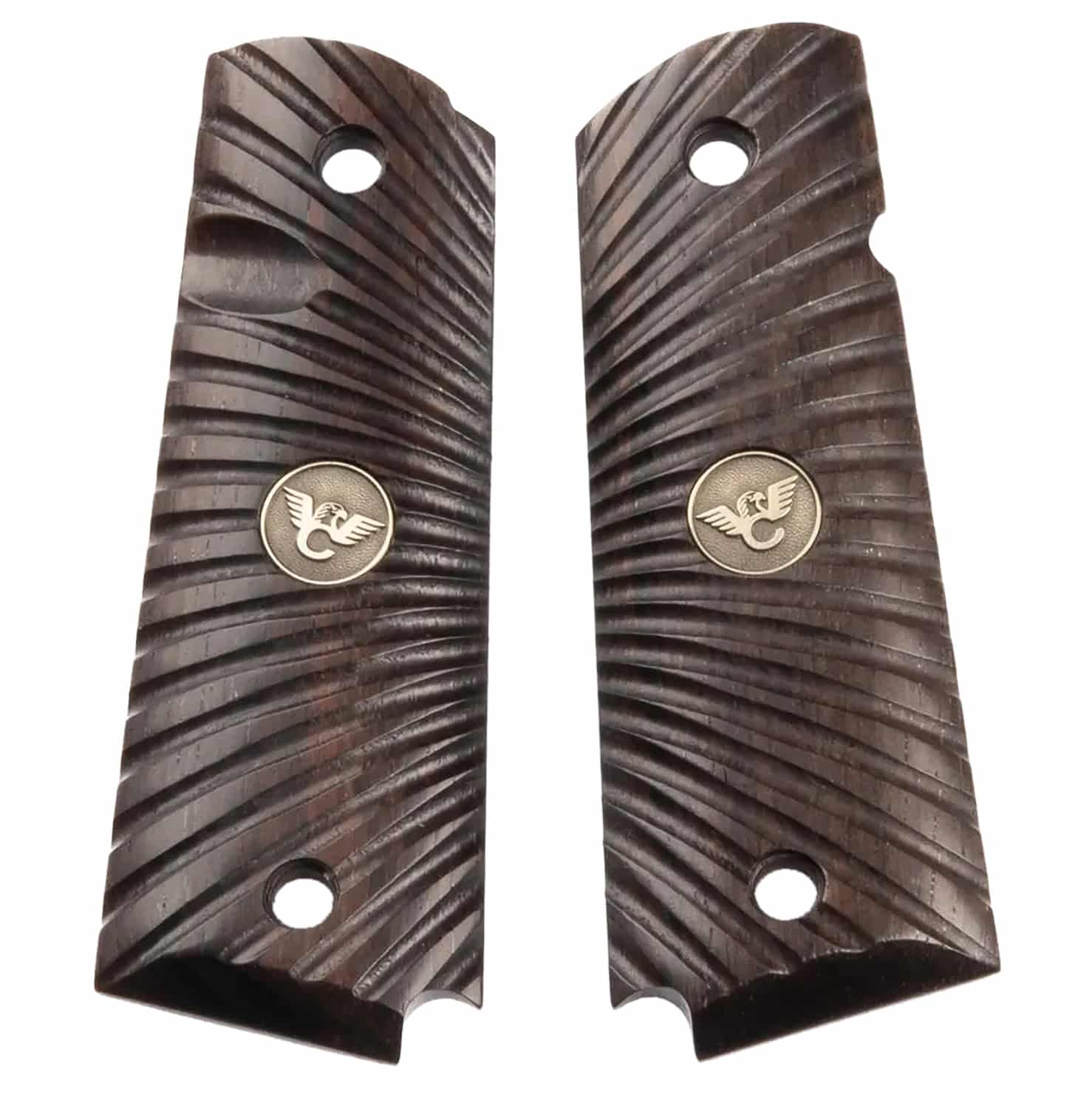 Wilson Combat 351MFS full-size cocobolo 1911 side panel grips with starburst finish
