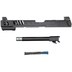 Heckler & Koch VP9 Match Optics Ready slide kit in black with suppressor-height sights and cover plate