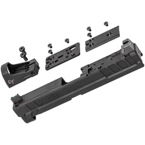Springfield Armory XD OSP slide assembly with Crimson Trace CTS-1500 red dot, 4 inch, black steel