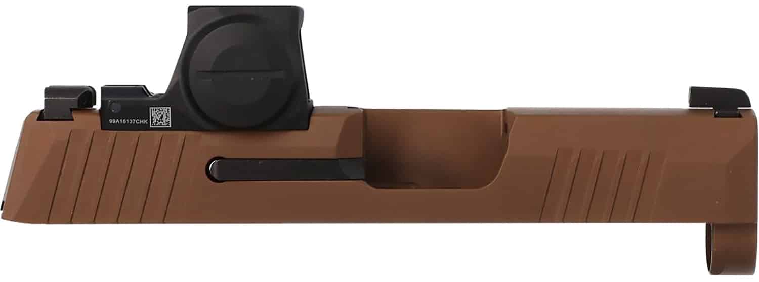Sig Sauer P365X 3.1-inch 9mm slide assembly in coyote brown Cerakote, stainless steel
